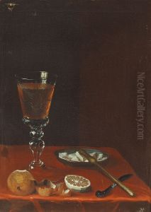 Still-life with glass cup and fruit. No. 27. Still-life with glass cup and fruit. No. 27.