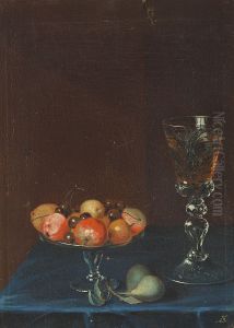 Still-life with glass cup and fruit. No. 25. by Johan Horner