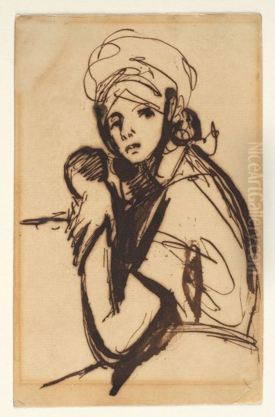 Half-Figure of a Young Woman - view 1