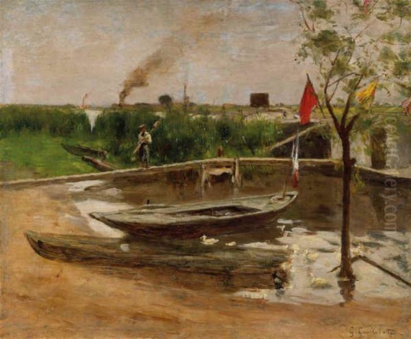 Boat harbor near Port-Marly - view 1