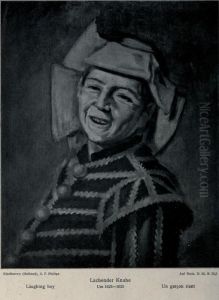 Laughing boy in jester costume by Frans Hals