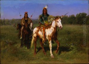 Mounted Indians Carrying Spears by Rosa Bonheur