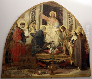 cristo in trono tra maria e santi fiorentini by Nicolo Barabino