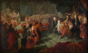 Przyjecie poslow perskich przez Ludwika XIV by Antoine Coypel