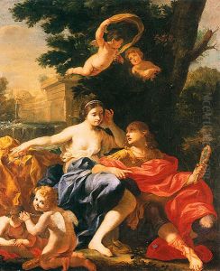 Rinaldo and Armida at the fountain.
