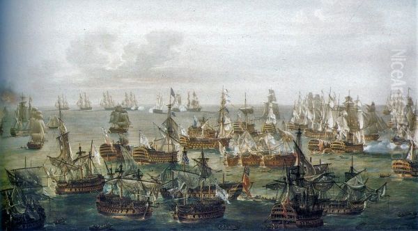 Trafalgar Battle - 21st of Octaber 1805 - Situation at 17h - view 1