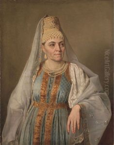 <<Portret M.A. Venecianovoj v russkom narade>> by Alexey Venetsianov
