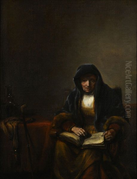 Old Woman with a Book - view 1