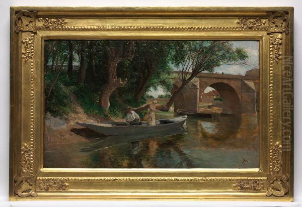 Bridge at Poissy (Pecheurs a ligne) - view 1
