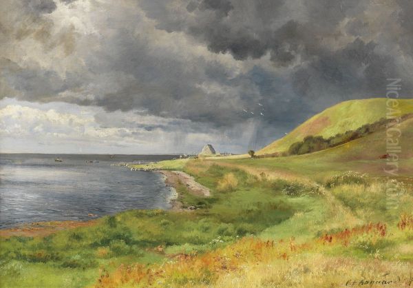 A passing shower on a Danish coast. - view 1