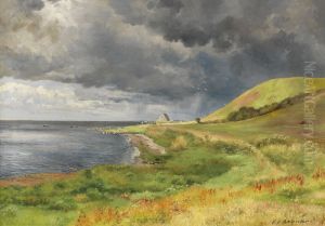 A passing shower on a Danish coast.