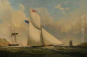 A sailing cutter off the Scottish coast A sailing cutter off the Scottish coast