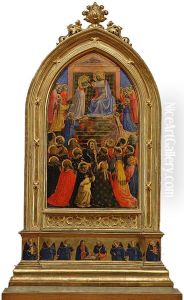 Marienkronung und Anbetung des Jesuskindes by Fra Angelico