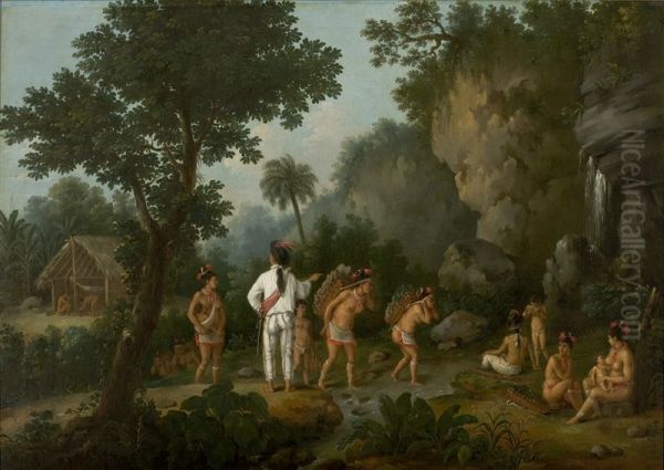Indians Crossing a Creek (The Slave Hunter) - view 1