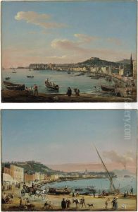 The Promenade On The Bay Of Naples by Salvatore Candido