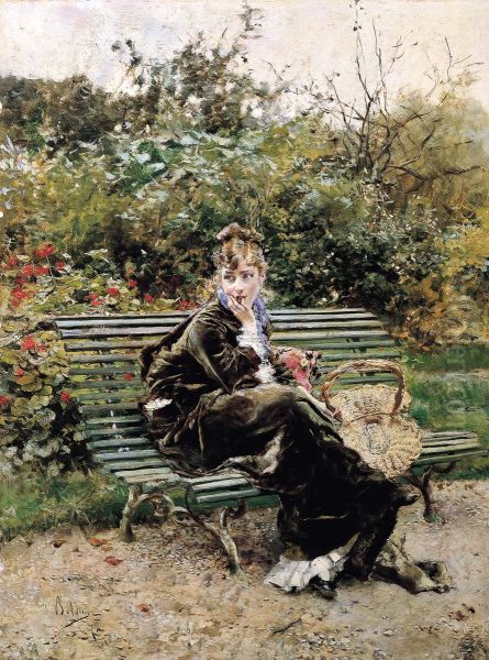 On the bench at the Bois - view 1