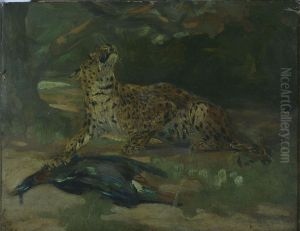 Leopard and Bird by John Macallan Swan