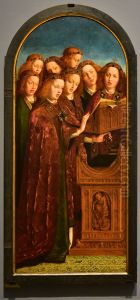 Musical angels (after The Ghent Altarpiece) by Michiel Coxie