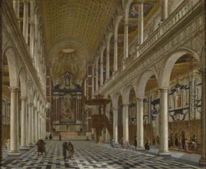 Interior of the Saint Carolus-Borromeus Church in Antwerp by Hieronymus Janssens