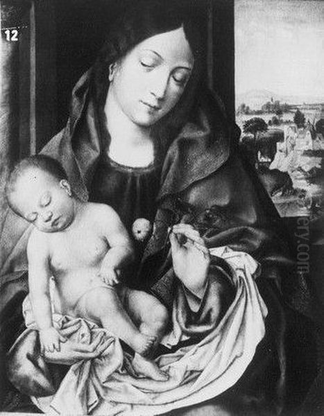 Maria met slapend kind op de arm - view 1