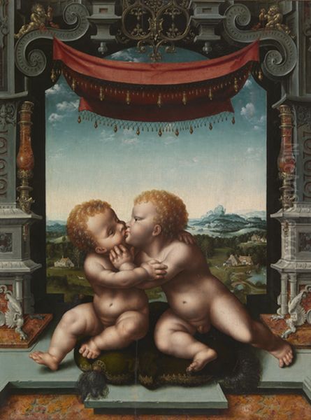 Christus en Johannes als kinderen - view 1