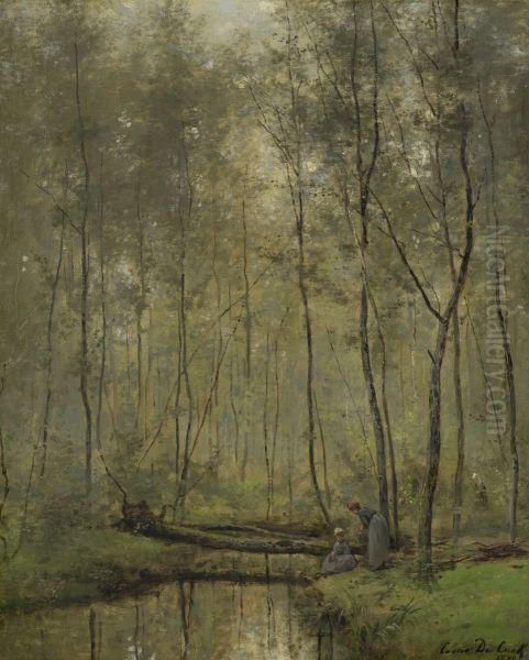 Oever van een rivier - view 1