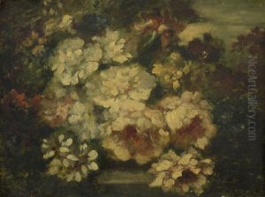 Stilleven met pioenrozen by Narcisse Virgilio Diaz