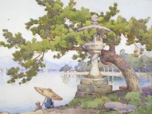 The Pine Tree By The Shore by Du Ella Cane