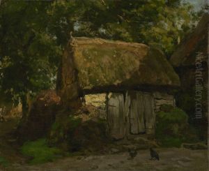 Barn in Drenthe by Julius van de Sande Bakhuyzen