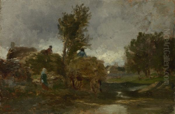 Landschap met hooiwagen - view 1