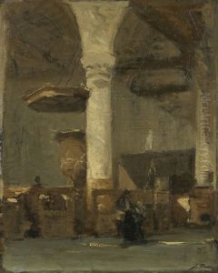 Interieur van de Noorderkerk te Hoorn by Johannes Bosboom