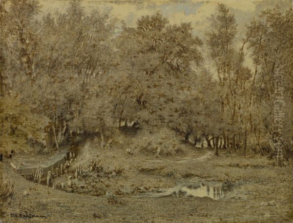 Stream in the forest of Fontainebleau - view 1