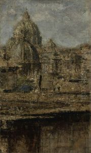 Gezicht op Rome by Antonio Mancini