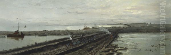 Building the new harbour at Enkhuizen - view 1