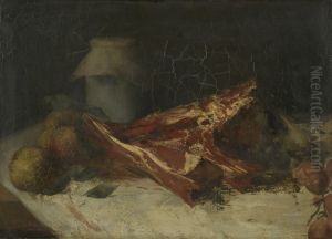 Stilleven met entrecote by Alfred Verhaeren