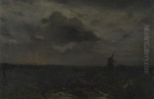 Night after the Battle of St. Quentin by Emile Adelard Breton