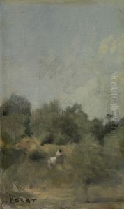 Landscape with horseman