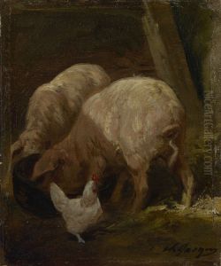 Pigs by Charles Jacque