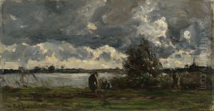 Stormy afternoon, Noorden by Willem Roelofs
