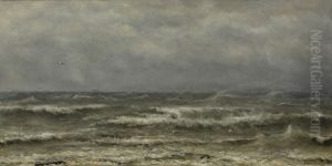 Branding op de Noordzee by Hendrik Willem Mesdag