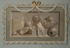 Allegorische voorstelling met drie putti