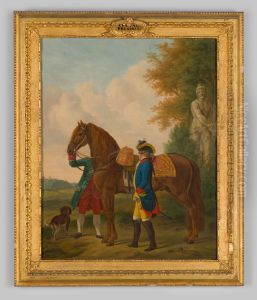 Pruissisch paard by Tethart Philipp Christian Haag