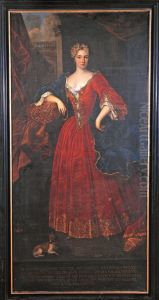 Portret van Ottonetta Wilhelmina van Heijden by Theodorus Caenen