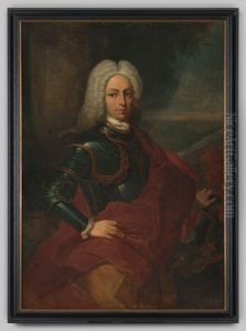 Portret van Albrecht Otto Roeleman Frederik des H.R. Rijksgraaf van Bylandt by Geldersch Landschap en Kasteelen