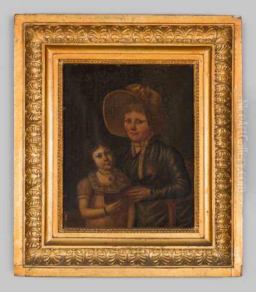 Portrait of Caroline Rose Clotilis Flament (1802-1835) and her nurse Boyer - view 1