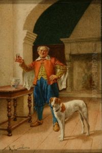A Cavalier And His Dog
