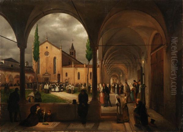 Veduta Del Chiostro Del Monastero E Della Chiesa Di San Bernardino Alle Monache - view 1