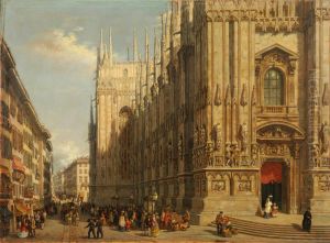 Veduta Della Corsia Del Duomo Di Milano by Carlo Canella