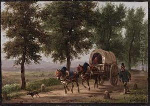 Carro Lungo Un Viale Alberato by Carlo Canella
