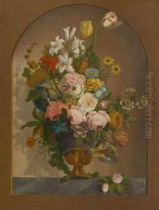 Bloemstilleven by Gerrit Hulseboom